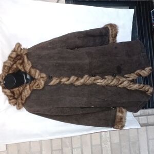Dennis Basso Faux Fur Hooded Coat